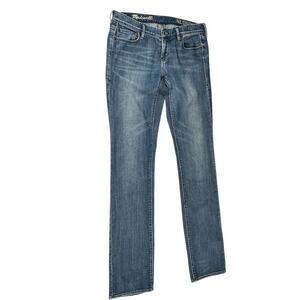 Madewell Rail Straight Jean Blue Size 27 X 34 Low Rise 90% Cotton 10% Polyester
